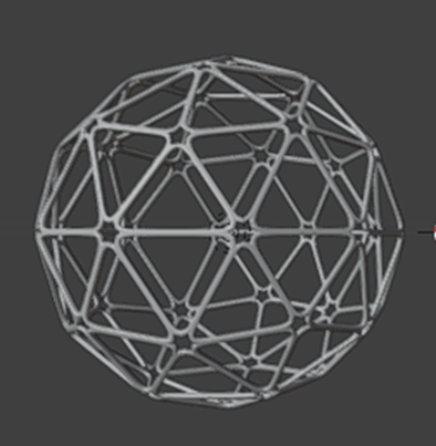 Mesh тоже превращается в решетку, но на этот раз в месте соединения образуется отверстие в виде многоугольника или звезды