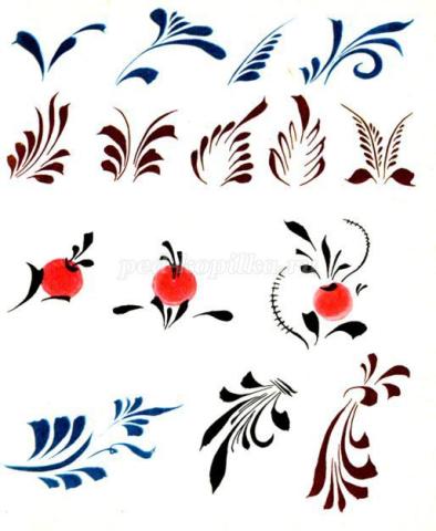 Хохлома. Элементы узоров