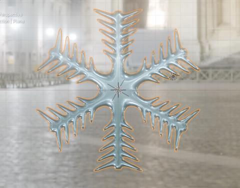 Моделирование снежинки Blender