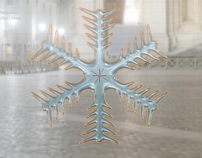 Моделирование снежинки Blender